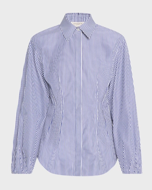 Striped Button-Down Cotton Shirt